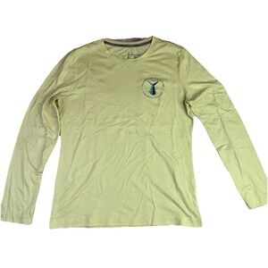 Tunaskin Echo Fishing Long Sleeve Tee Shirt Yellow Women M Lido Beach Florida
